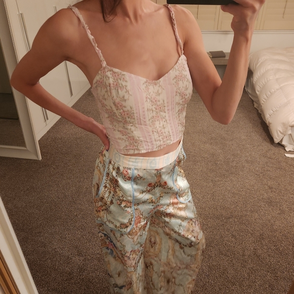 LoveShackFancy Pink and Cream Smocked Detail - Picture 2 of 9